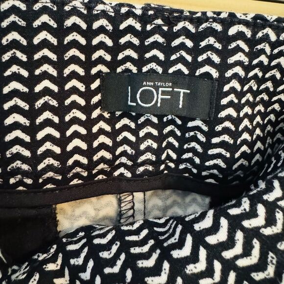 Ann Taylor Black and White Cropped Pants - Picture 5 of 7